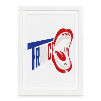 Typographie rétro de Trance Scream - Affiche encadrée (27 × 37 cm) - blanc - Devant