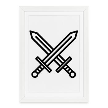 Swords - Framed poster (27 × 37 cm) - white - Front
