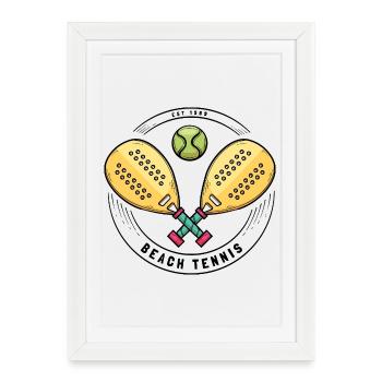 Je peux pas j ai padel - Affiche encadrée (27 × 37 cm) - blanc - Devant