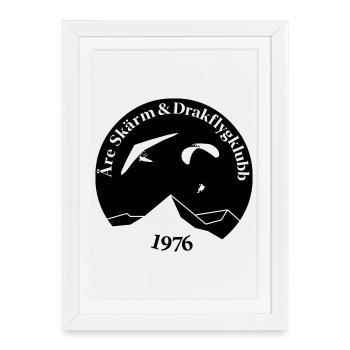 Åre Screen and Kite Flying Club Logo - Framed poster (27 × 37 cm) - white - Front