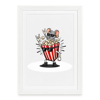 Costume de jupe Souris Popcorn Drôle - Affiche encadrée (27 × 37 cm) - blanc - Devant