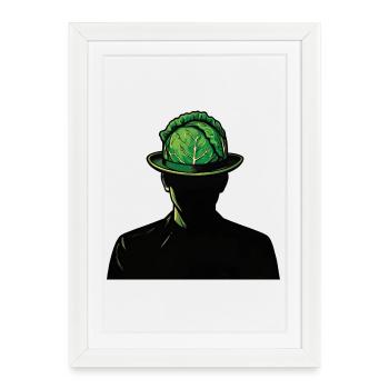 L'OMBRE À LA TÊTE DE CHOU  #1 - nice people - Affiche encadrée (27 × 37 cm) - blanc - Devant