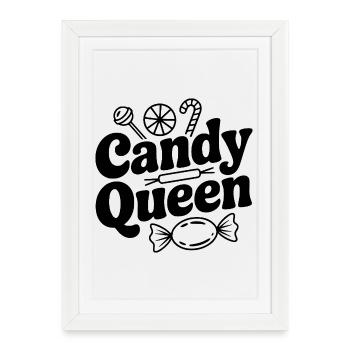 Candy Queen - Framed poster (27 × 37 cm) - white - Front
