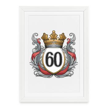 60 Number of coats of arms - Framed poster (27 × 37 cm) - white - Front