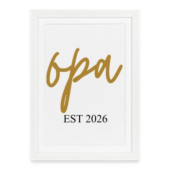 Papy Est 2026 - Affiche encadrée (27 × 37 cm) - blanc - Devant