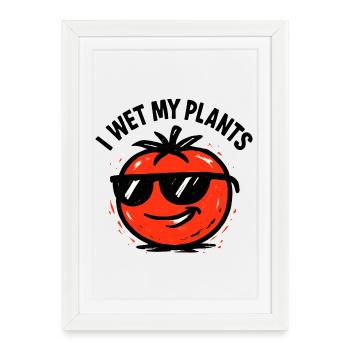 J'arrose mes plantes : Tomate Cool au Potager - Affiche encadrée (27 × 37 cm) - blanc - Devant