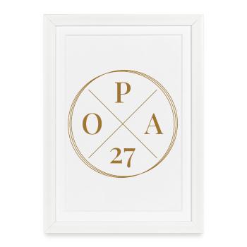 Grand-père 27 ans - Affiche encadrée (27 × 37 cm) - blanc - Devant