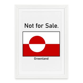 Not for Sale - Greenland Grönland Flagge Flag - Framed poster (27 × 37 cm) - white - Front
