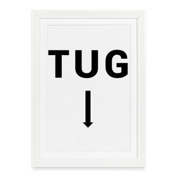Remorqueur TUG - Capitaine de voilier maritime - Affiche encadrée (27 × 37 cm) - blanc - Devant