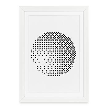circle out of dots design - Framed poster (27 × 37 cm) - white - Front