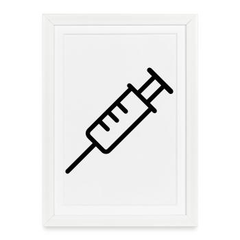 seringue - Affiche encadrée (27 × 37 cm) - blanc - Devant