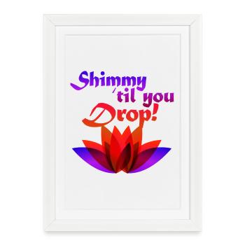 Glisse jusqu’à tomber T-shirt de danse du lotus - Affiche encadrée (27 × 37 cm) - blanc - Devant