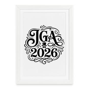 Jga 2026 Enterrement de vie de garçon - Affiche encadrée (27 × 37 cm) - blanc - Devant