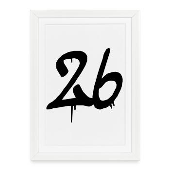 26 - Affiche encadrée (27 × 37 cm) - blanc - Devant