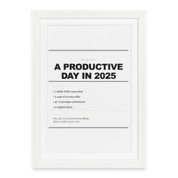 RECIPE FOR A PRODUCTIVE DAY - Framed poster (27 × 37 cm) - white - Front