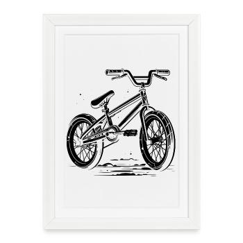 BMX Bike - Framed poster (27 × 37 cm) - white - Front