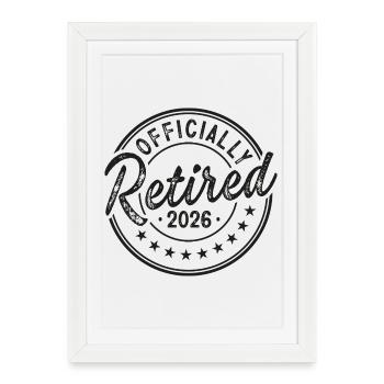 Retired 2026 Legend - Framed poster (27 × 37 cm) - white - Front