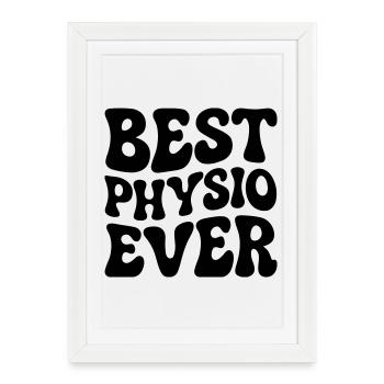 Best Physical Therapist - Framed poster (27 × 37 cm) - white - Front