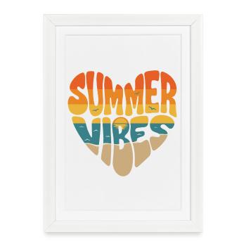 Ambiance estivale - Affiche encadrée (27 × 37 cm) - blanc - Devant