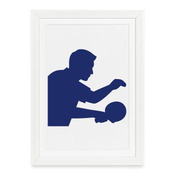 Table tennis players Table tennis club Athletes - Framed poster (27 × 37 cm) - white - Front