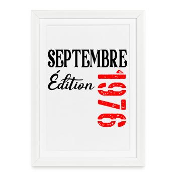 France 50e Anniversaire Septembre 1976 - Affiche encadrée (27 × 37 cm) - blanc - Devant