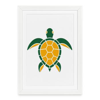 Été des Tortues - Affiche encadrée (27 × 37 cm) - blanc - Devant