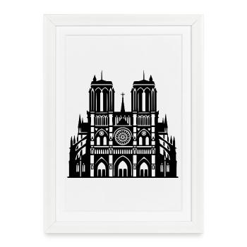 Notre-Dame de Paris - Framed poster (27 × 37 cm) - white - Front