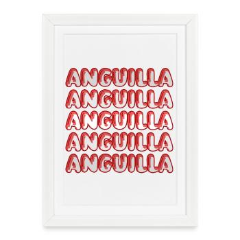 Gift for Anguilla - Framed poster (27 × 37 cm) - white - Front