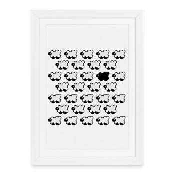 Black Sheep 2C - Framed poster (27 × 37 cm) - white - Front