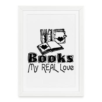 Books - My Real Love - Framed poster (27 × 37 cm) - white - Front