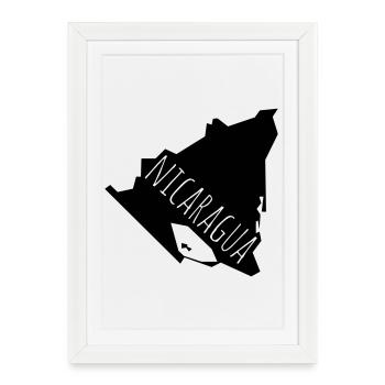 nicaragua - Gerahmtes Poster (27 × 37 cm) - Weiß - Vorne