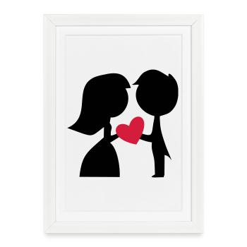 Lustige Geschenke zur Hochzeit - Gerahmtes Poster (27 × 37 cm) - Weiß - Vorne