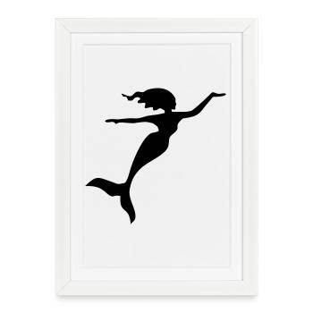 sirène - Affiche encadrée (27 × 37 cm) - blanc - Devant