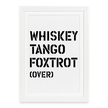 Whiskey Tango Foxtrot (over) - Affiche encadrée (27 × 37 cm) - blanc - Devant