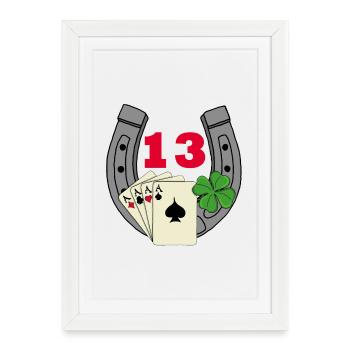 La chance - Affiche encadrée (27 × 37 cm) - blanc - Devant