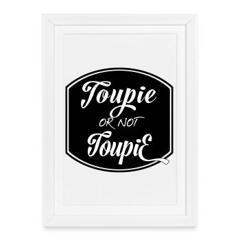 Toupie or not toupie ? Question de menuisier ! - Affiche encadrée (27 × 37 cm) - blanc - Devant