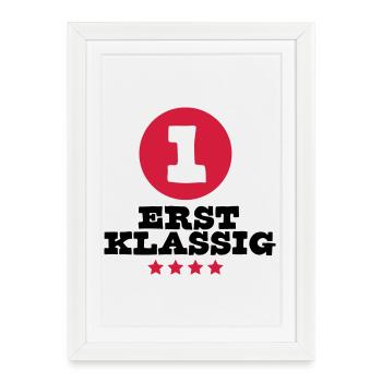 Einschulung de sports d'écolier - Affiche encadrée (27 × 37 cm) - blanc - Devant