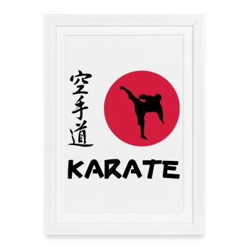 Karate - Framed poster (27 × 37 cm) - white - Front