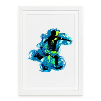 Soccer - Framed poster (27 × 37 cm) - white - Front