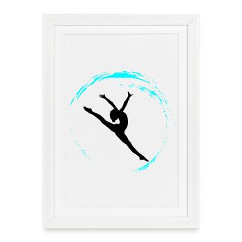 gymnastique rythmique - Affiche encadrée (27 × 37 cm) - blanc - Devant