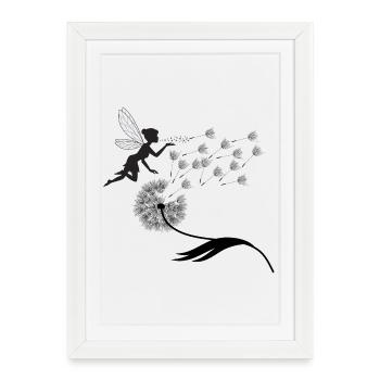 Fairy Flight Silhouette with Dust - Framed poster (27 × 37 cm) - white - Front