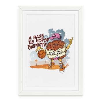 Paupiette - Affiche encadrée (27 × 37 cm) - blanc - Devant