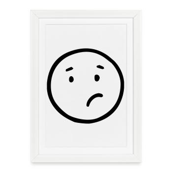 confused - Framed poster (27 × 37 cm) - white - Front