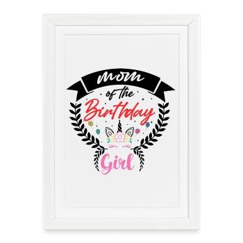 Célébration de la couronne florale de la fille d’anniversaire - Affiche encadrée (27 × 37 cm) - blanc - Devant