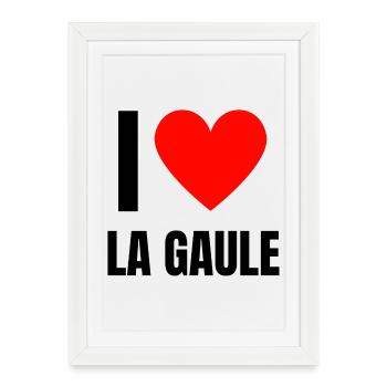 j'aime la France, je suis Français - Affiche encadrée (27 × 37 cm) - blanc - Devant