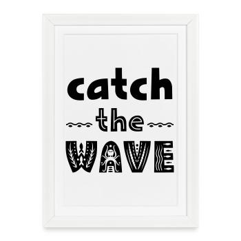 Abstract play of colors with neon accents - Framed poster (27 × 37 cm) - white - Front