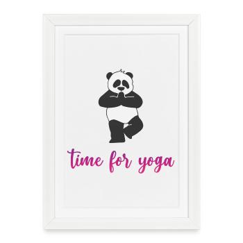 Time for Yoga - Framed poster (27 × 37 cm) - white - Front