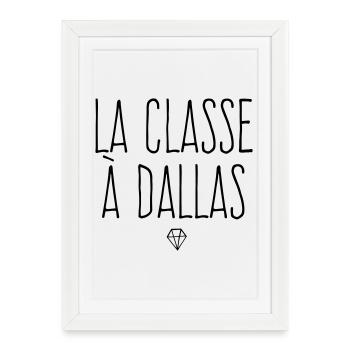 La classe à Dallas - Affiche encadrée (27 × 37 cm) - blanc - Devant