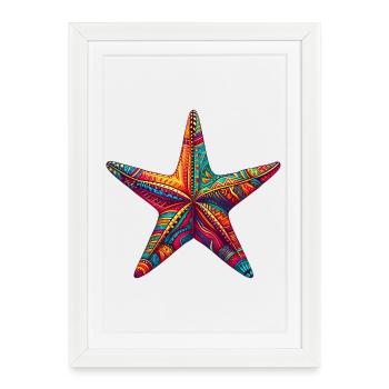 Étoile de mer - Affiche encadrée (27 × 37 cm) - blanc - Devant