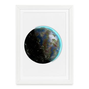 Terraforming Mars - Le Mars du Futur - Affiche encadrée (27 × 37 cm) - blanc - Devant